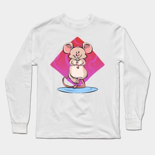 Yoga Spiritual Mouse Pet Owners Long Sleeve T-Shirt